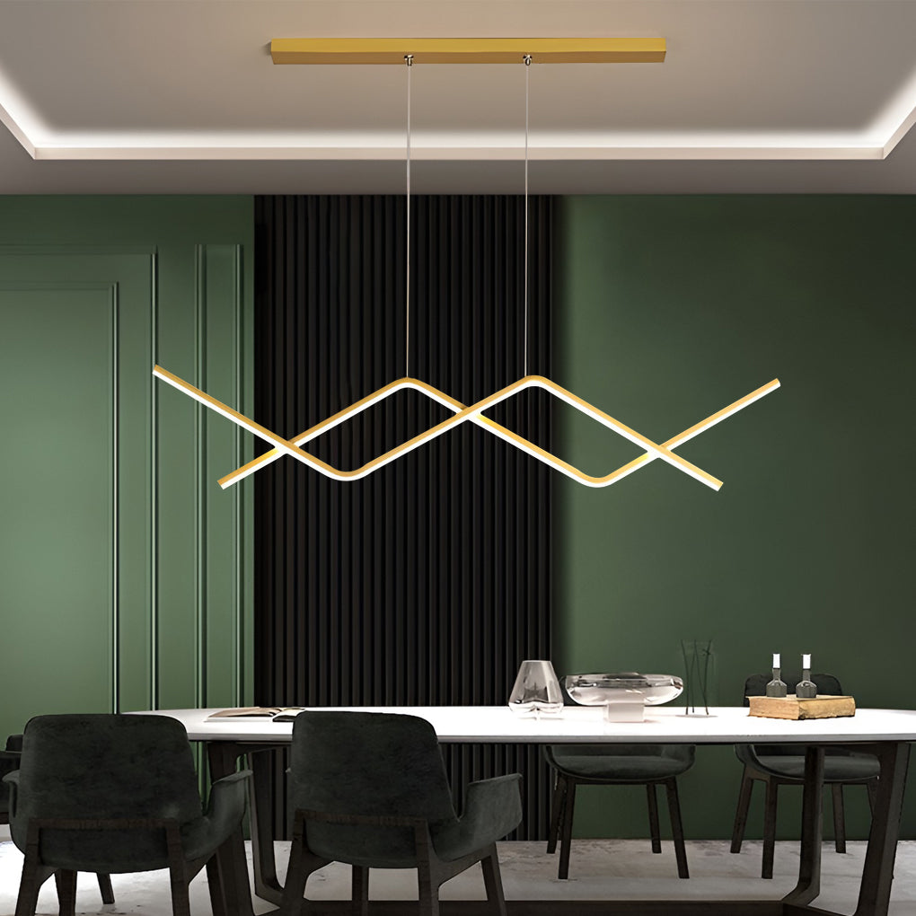 WINTHROP MODERN LINEAR LED CHANDELIER WITH TRIPLE DIMMING OPTIONS
