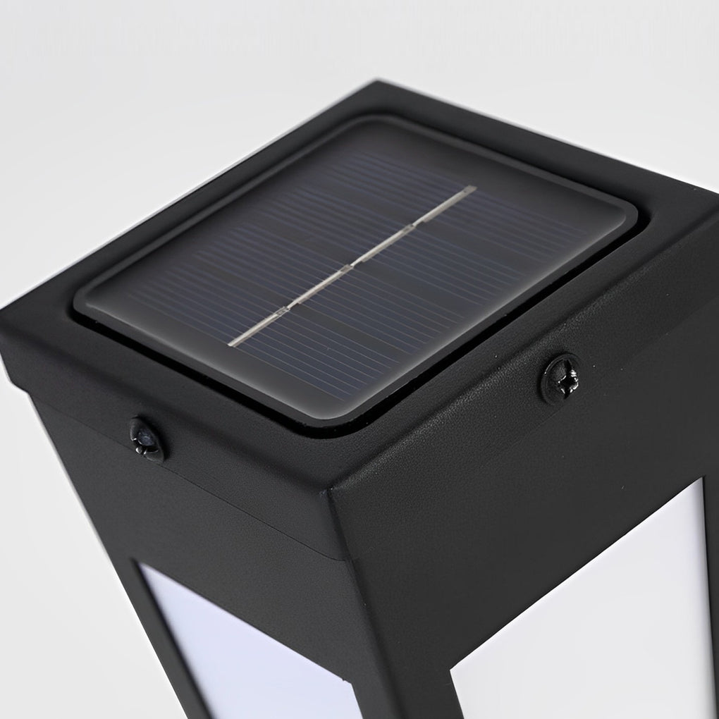 WINDSOR SOLAR-POWERED METAL WALL LANTERN WITH LED ILLUMINATION