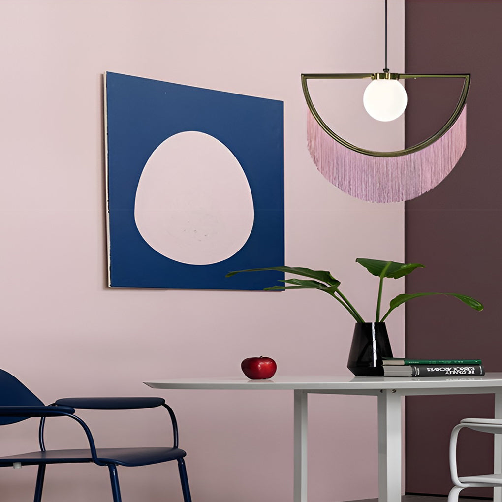 FLORENCE ROSE TASSELED LED PENDANT LIGHT