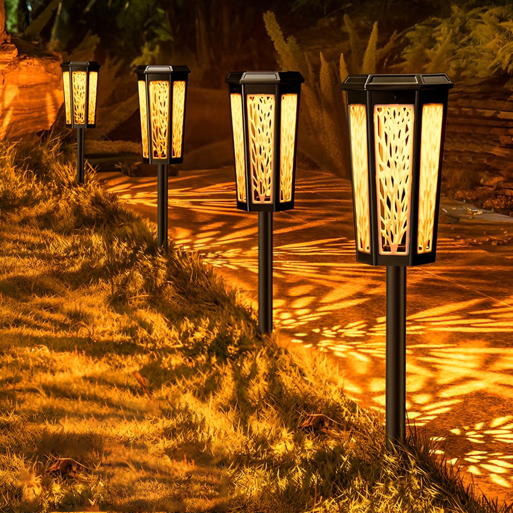CHISWICK SOLAR GLOWING STAKE LANTERN - Color-Transforming, Weatherproof Outdoor Illumination Enhancer