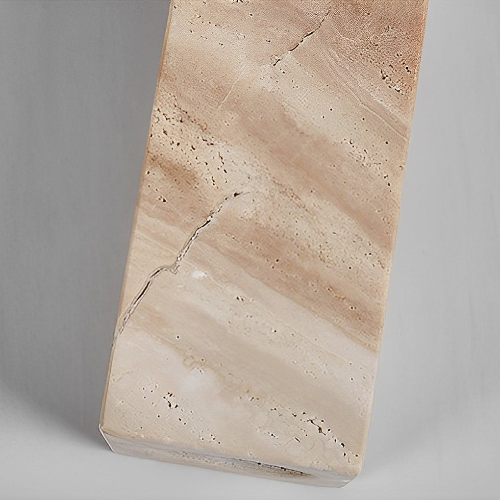 BEAUMONT SUNSET TRAVERTINE GLOWING WALL LANTERN