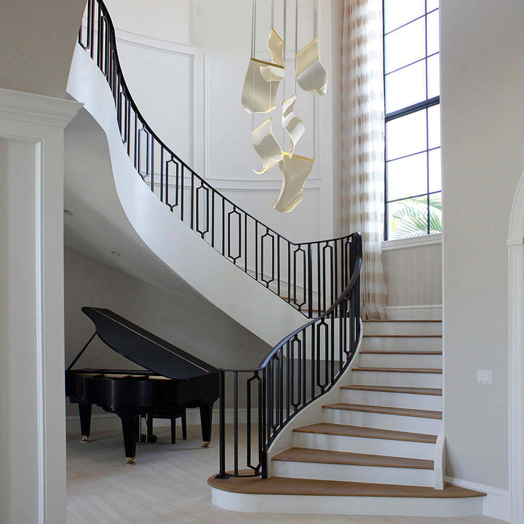FELSTED CURVATURE ACRYLIC LED CHANDELIER WITH GRADUAL DIMMING