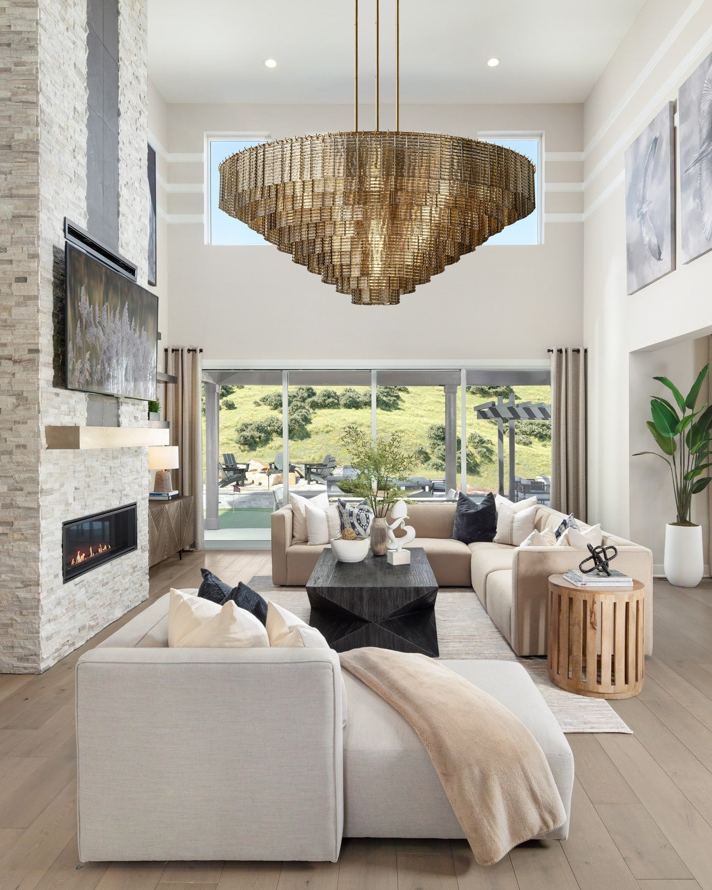 VITRINA SMOKED CRYSTAL ORB CHANDELIER