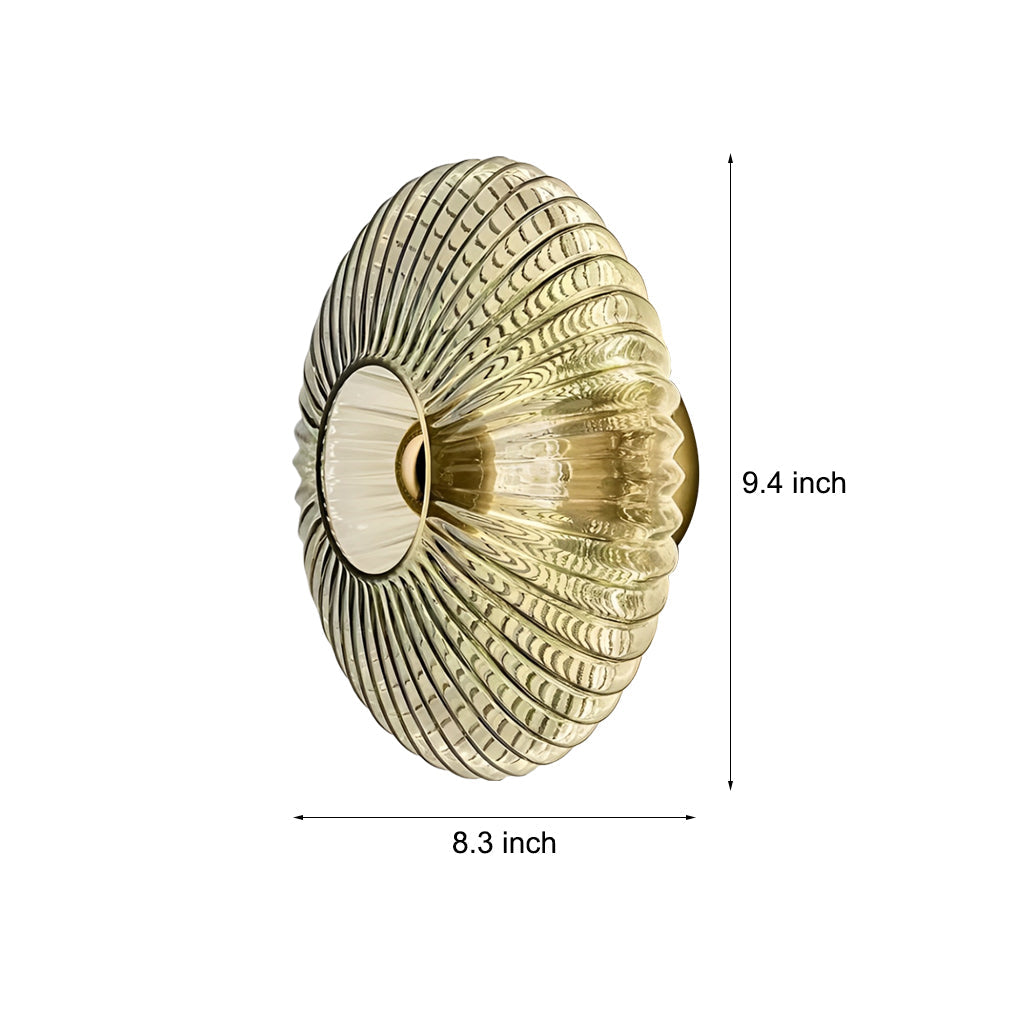 WINDSOR STRIPE ROUND GLASS WALL SCONCE