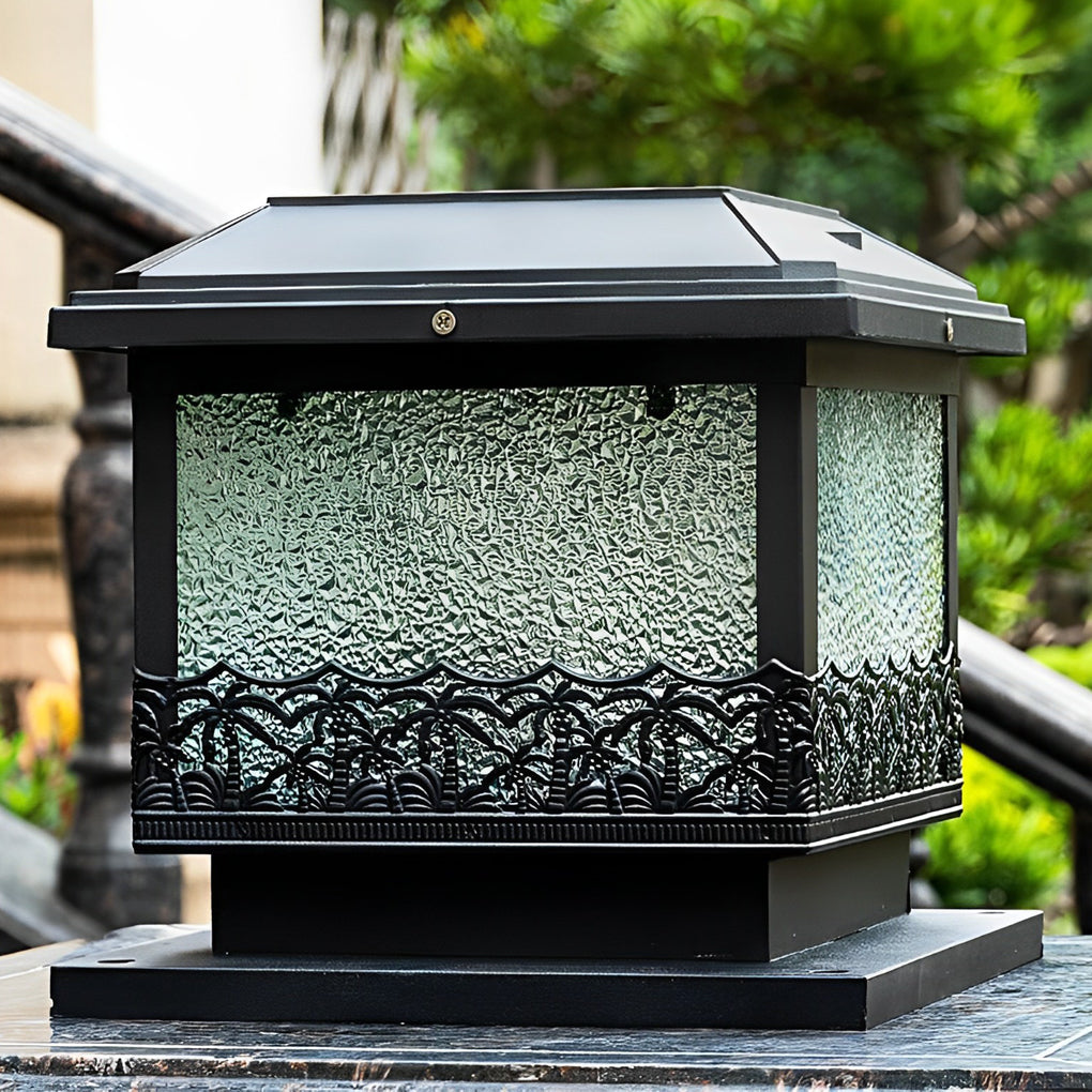 WINDSOR SQUARE SOLAR POST ILLUMINATORS WITH WATER-RESISTANT DESIGN
