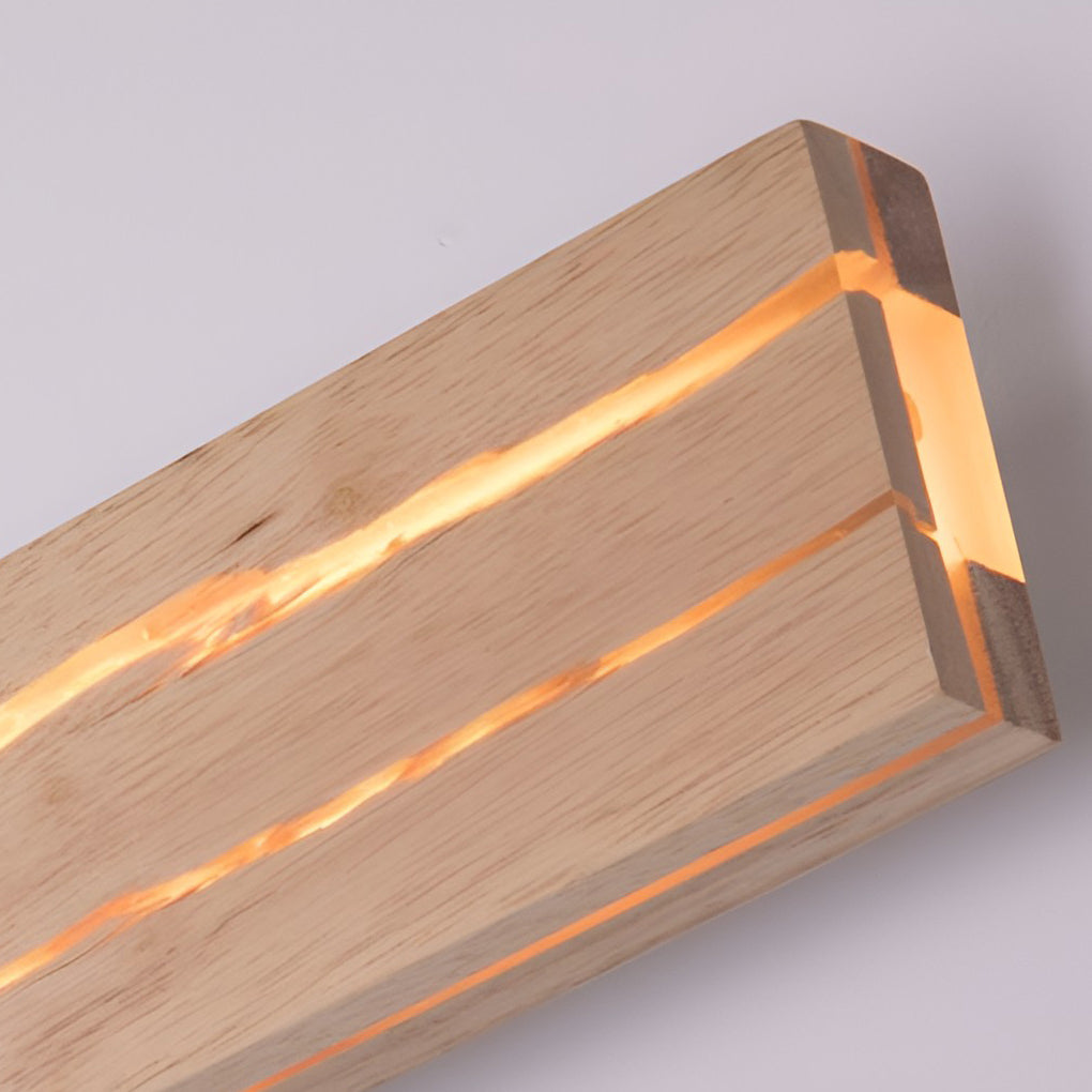 WINCHESTER RECTANGULAR WOODEN TRIO DIMMER WALL SCONCE