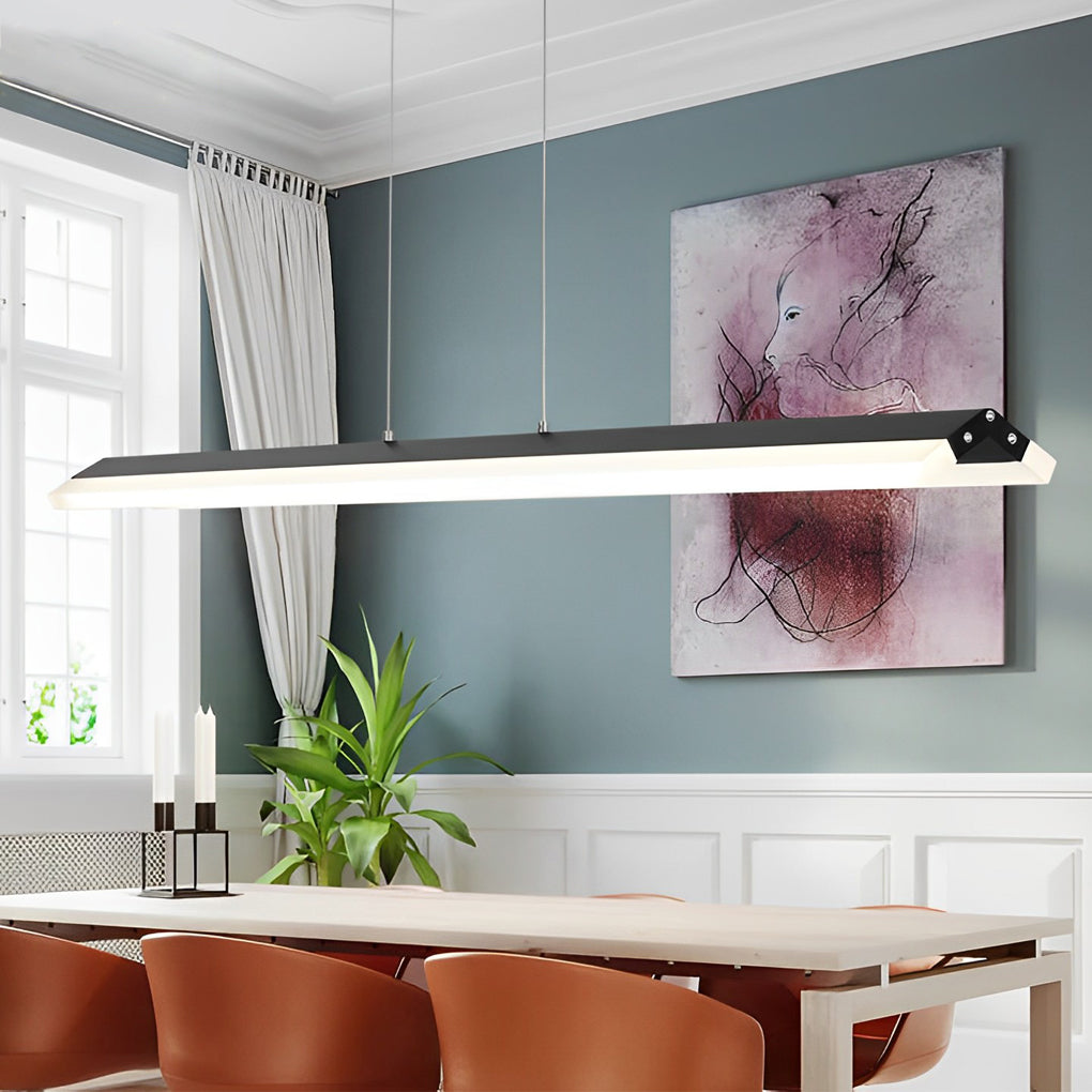 WHITBY METAL STRIP PENDANT LIGHTING - NEUTRAL TONE LED ILLUMINATION