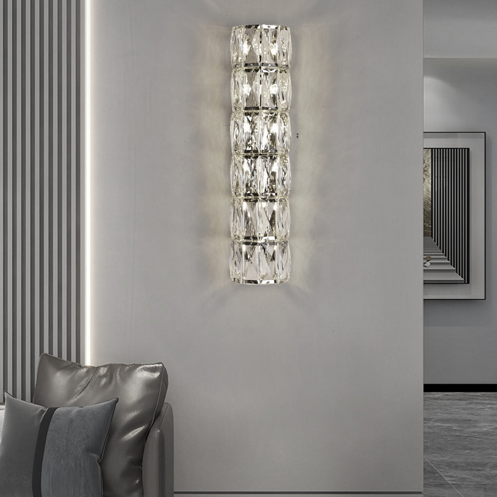 WINDSOR CRYSTAL CYLINDER WALL LANTERN WITH TRIPLE DIMMING FUNCTION