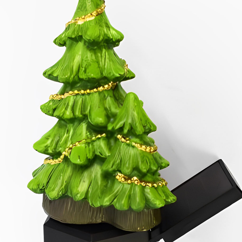 WINTHORPE SOLAR-POWERED RESIN CHRISTMAS TREE GROUND LIGHTS