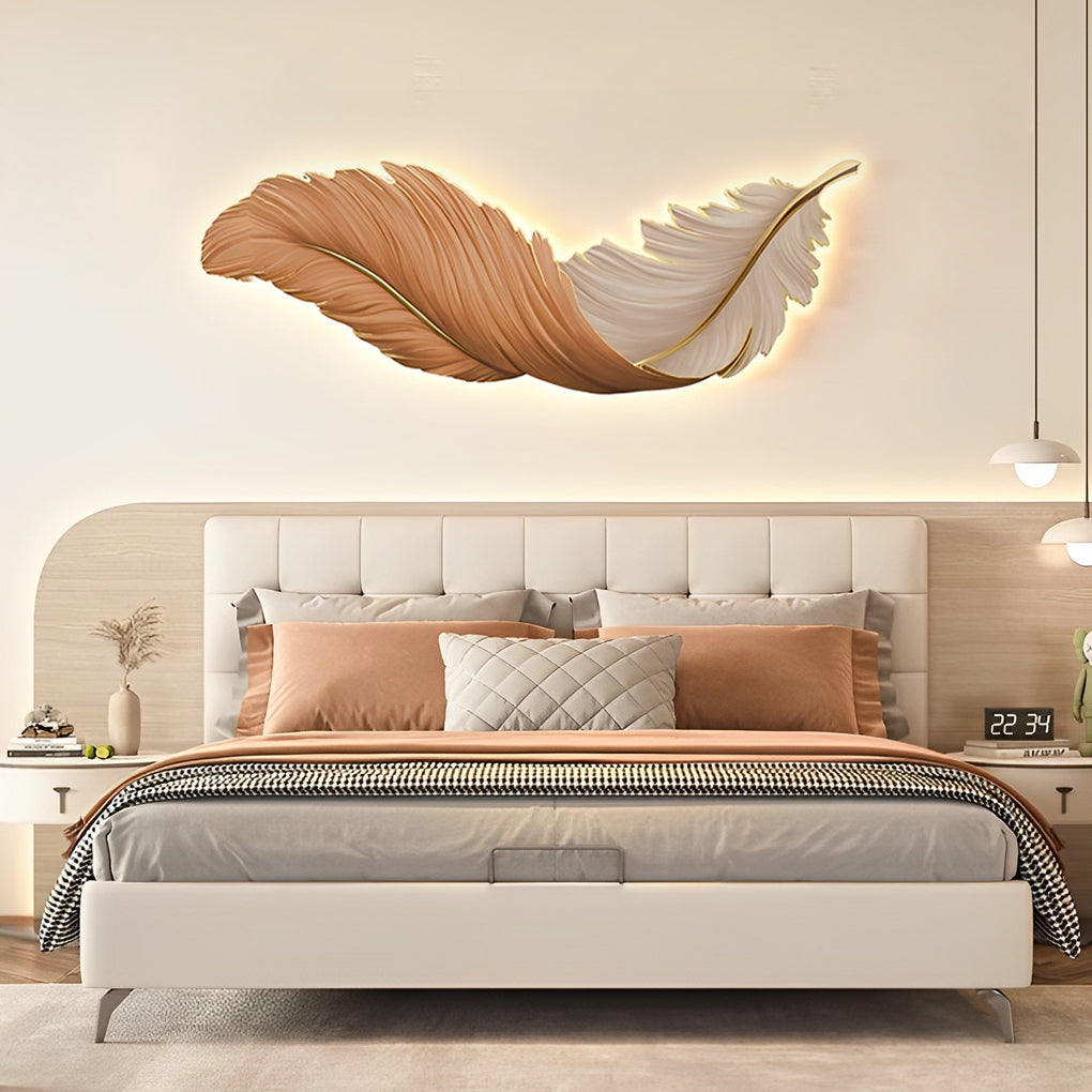 WHIMSY PLUME REMOTE CONTROLLED LED WALL SCONCE
