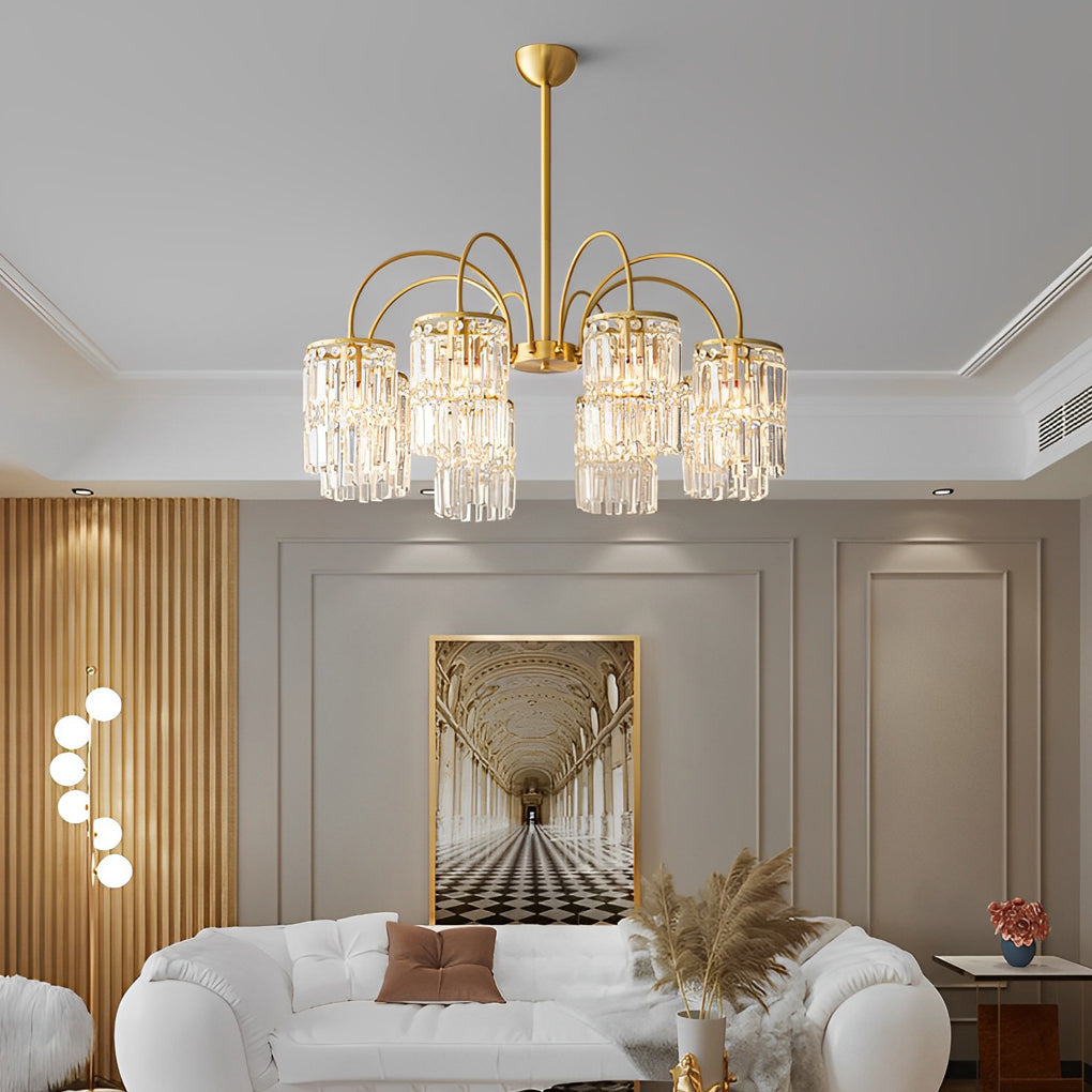 CHARLESTON CRYSTAL CURVE LUXURY CHANDELIER