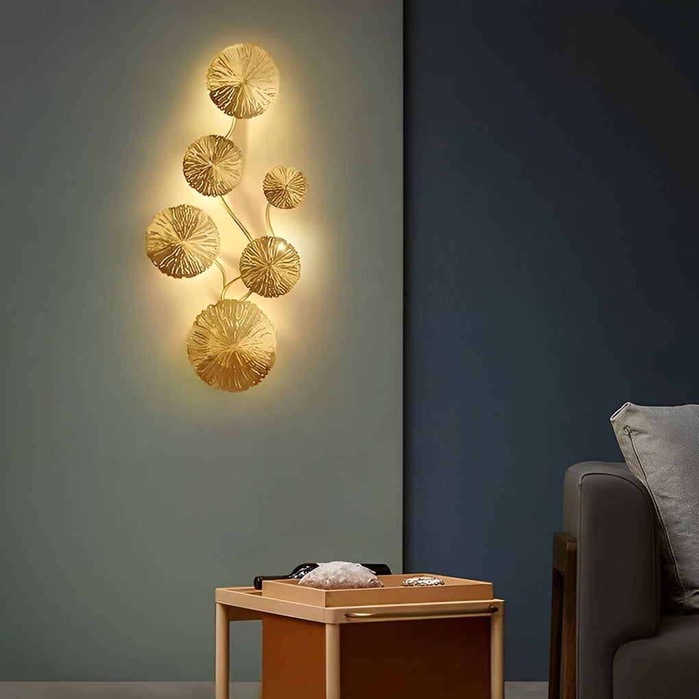 WINTHORPE STAINLESS STEEL LOTUS LEAF WALL SCONCE