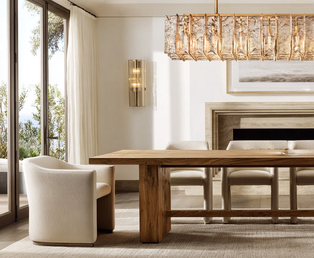 VERDANTIA SMOKED CRYSTAL LUMINAIRE FOR DINING AND LIVING SPACES