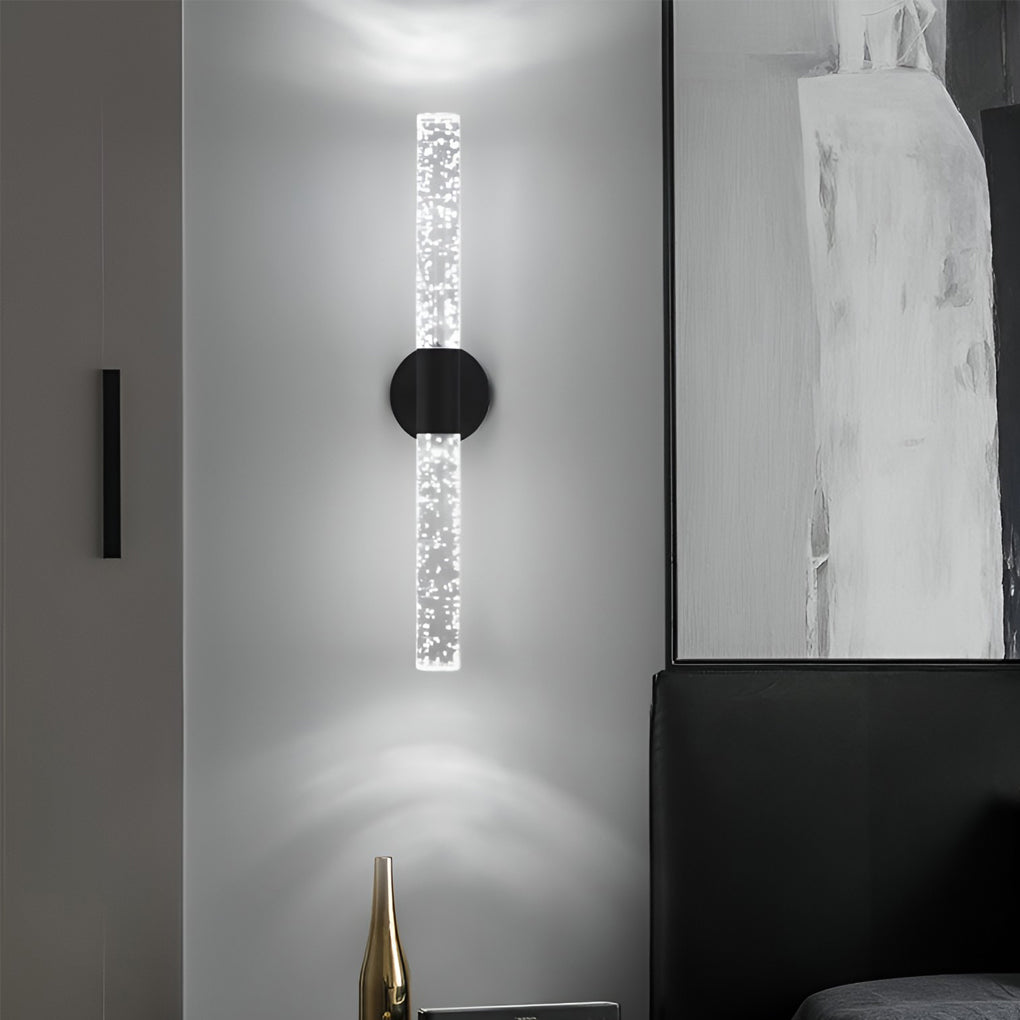 RAVENWOOD IRON AND ACRYLIC CYLINDRICAL WALL SCONCE