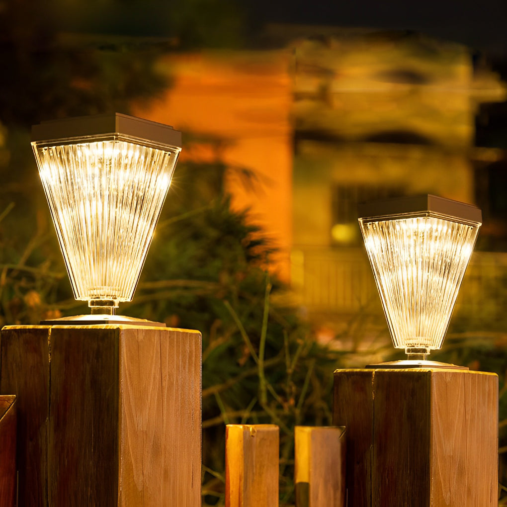 WINTHROP RIPPLED GLASS SOLAR PATH LIGHTING WITH DIMMABLE LED