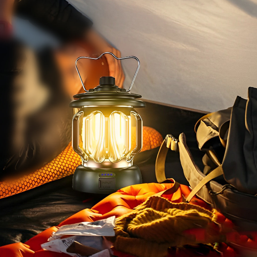 1. **WETHERBY RAINPROOF CAMPING LANTERN**  
   A versatile outdoor lantern featuring multi-functional settings, designed to withstand wet conditions while providing reliable illumination.

2. **HASTINGS RECHARGEABLE TRAIL LIGHT**  
   A portable, waterpro