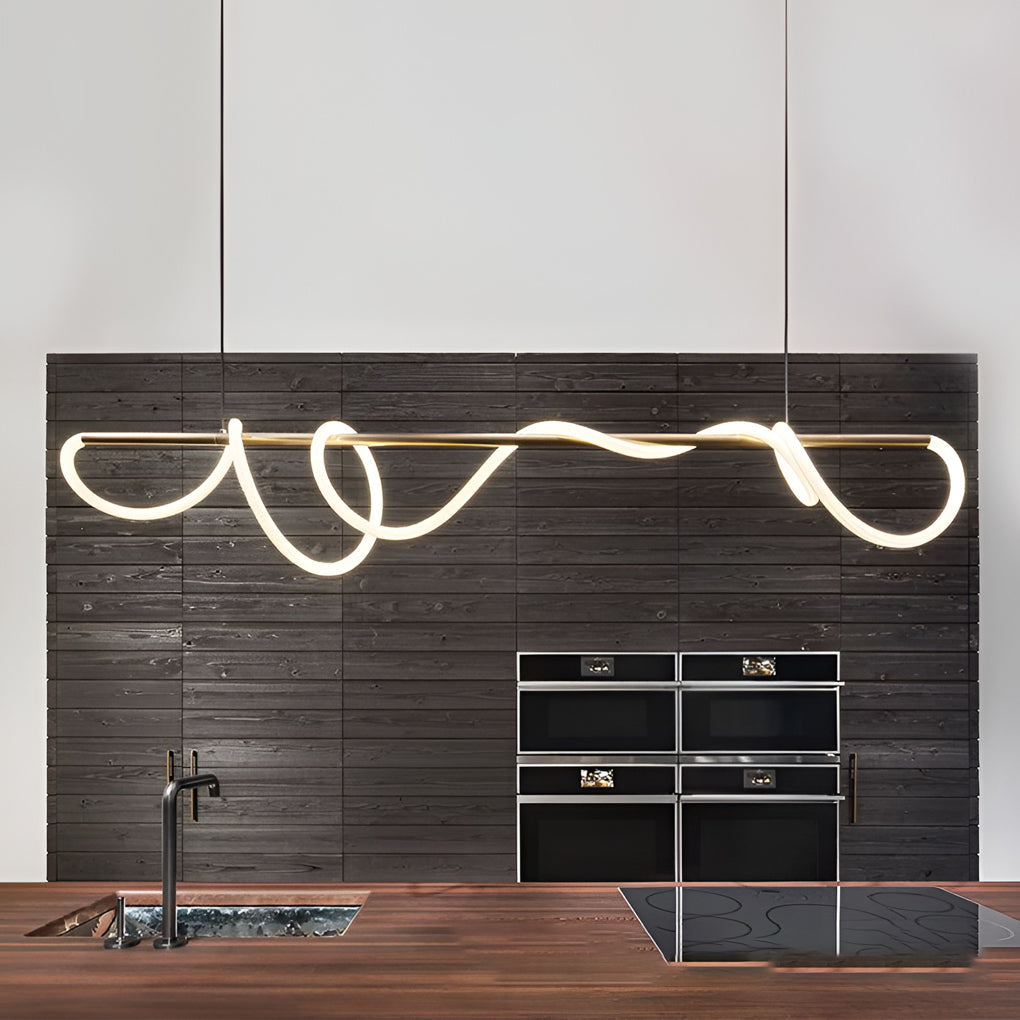 WHITLEY MODERN METAL LED CHANDELIER WITH GLISTENING ACCENTS