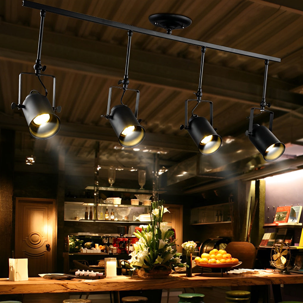 BRIDGEMAN ADJUSTABLE IRON SPOTLIGHTS WITH VINTAGE LED ILLUMINATION