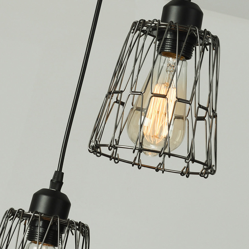 WINCHESTER TRIO GEOMETRIC IRON LANTERN CHANDELIER