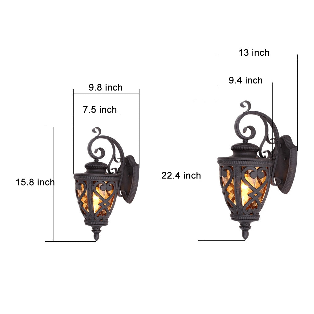 RAVENHURST VINTAGE ALUMINUM OUTDOOR WALL LANTERN
