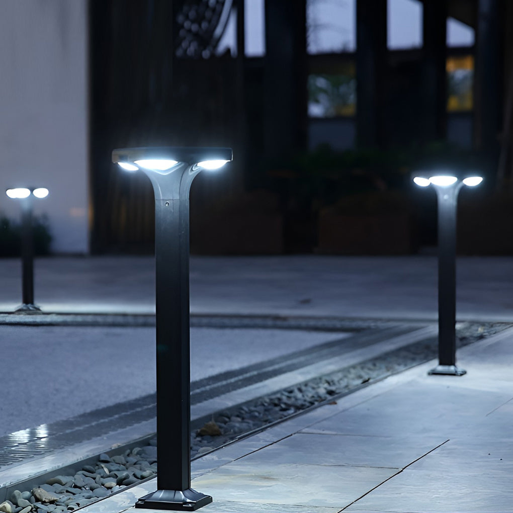 WILLOUGHBY QUAD SQUARE SOLAR GARDEN ILLUMINATORS - Versatile Hardwired or Solar Power Options"  
2. "HARTFORD FOUR-BEAM OUTDOOR PATHWAY LUMINARIES - Waterproof with Dual Power Choices"  
3. "CAVENDISH SQUARE LED WALKWAY LIGHTS - Elegant Solar and Hardwire