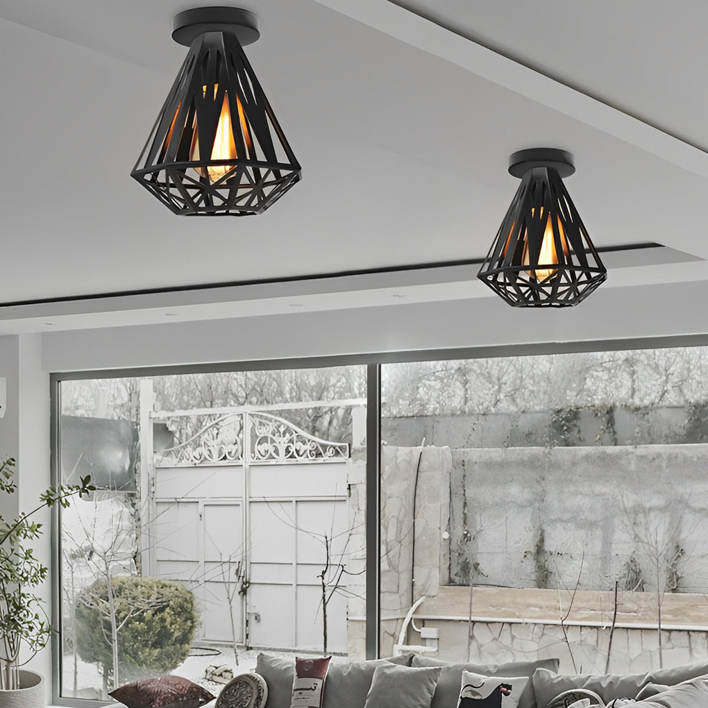 WINTHORPE VINTAGE METAL LANTERN CEILING LIGHT
