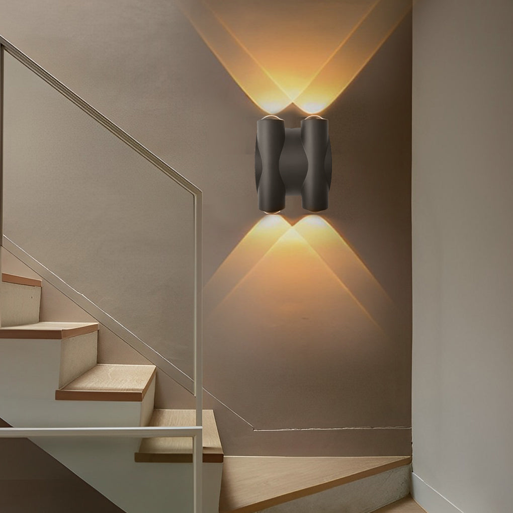 WINDSOR BLACK LED WALL WASHER WITH DUAL LIGHTING