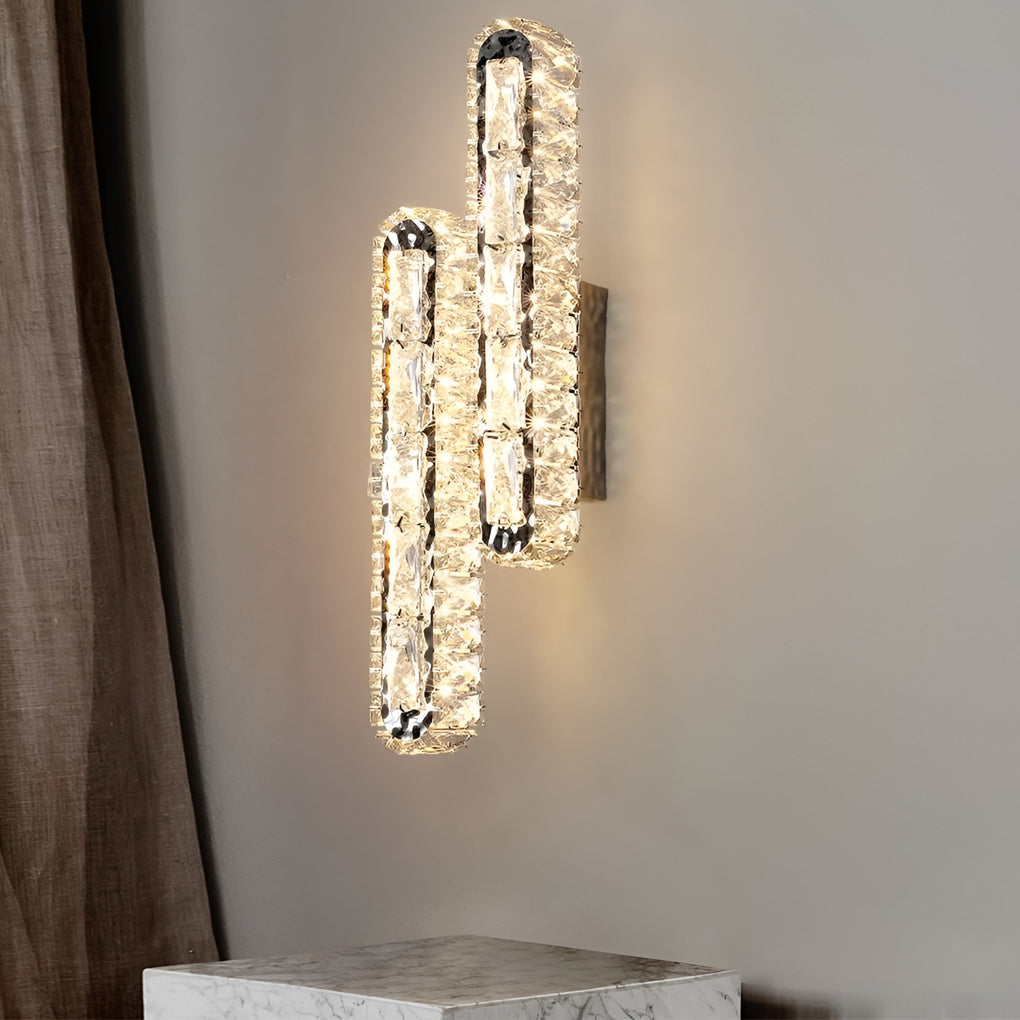 WINDSOR CRYSTAL TRIPLE DIMMER WALL SCONCE
