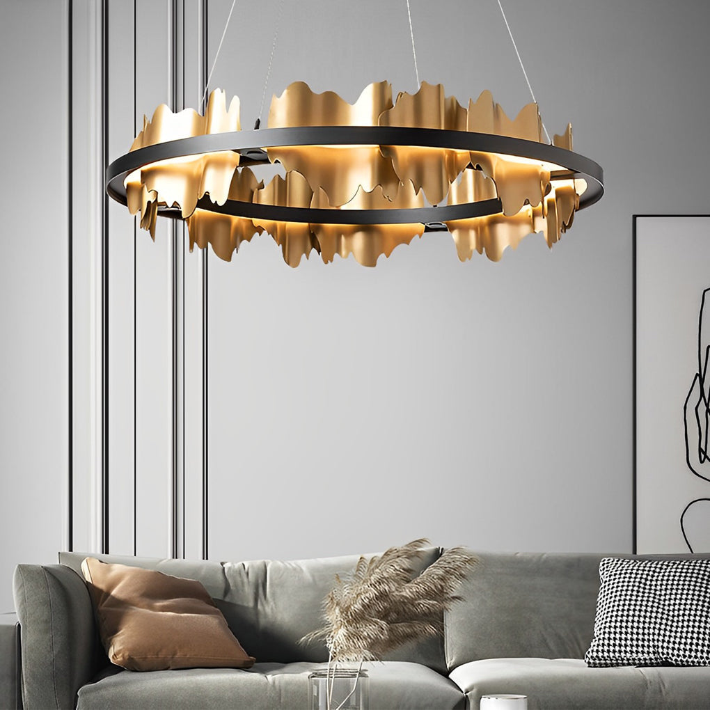 RAVENHURST METAL CIRCLE DIMMING CHANDELIER