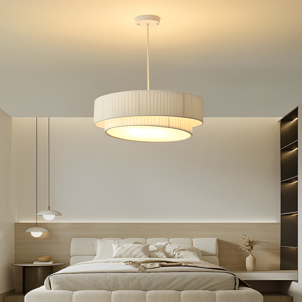 WHITBY TWIN-LAYER DRUM PLEAT CHANDELIER
