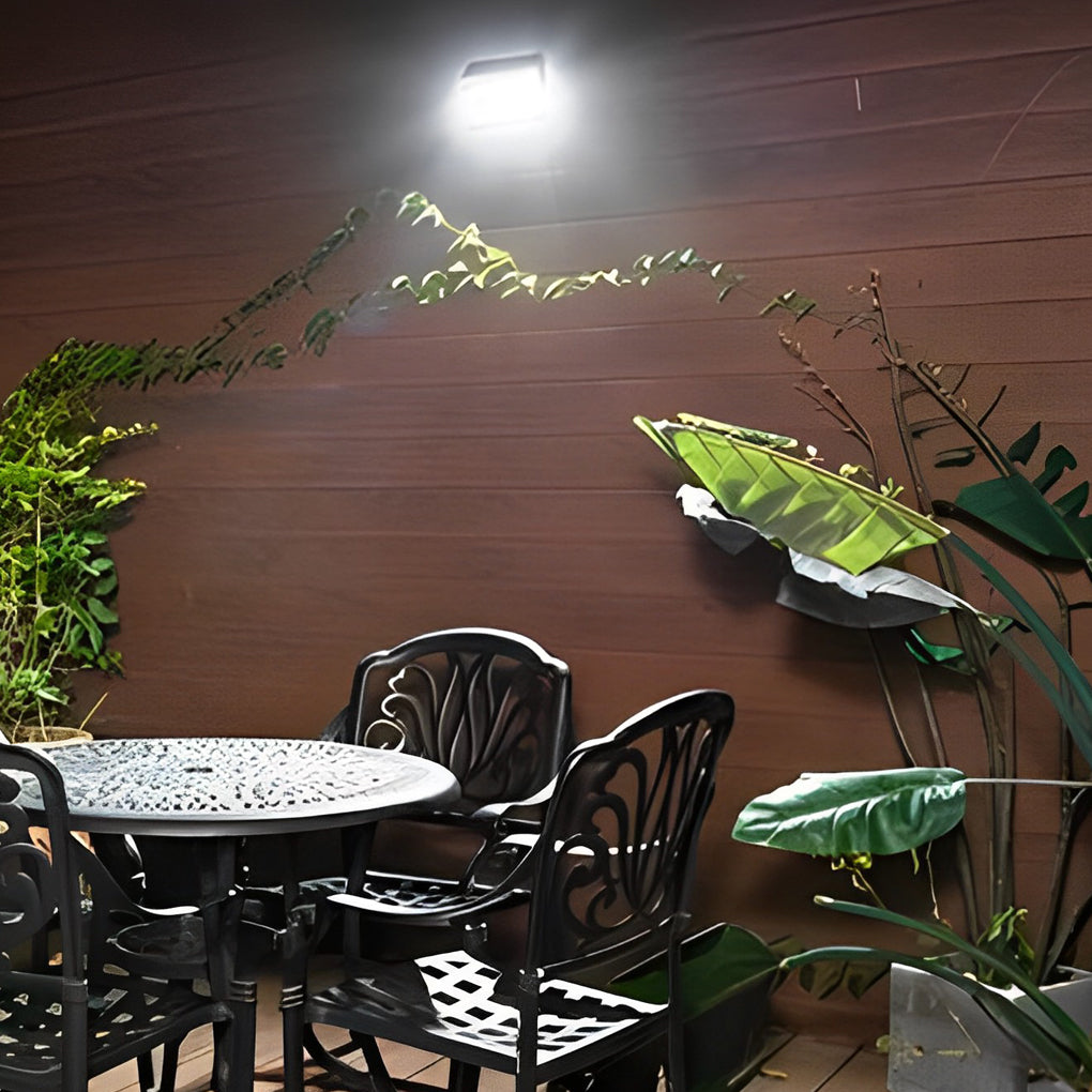 WINDSOR SOLAR RECTANGULAR MOTION DETECTION WALL LANTERN