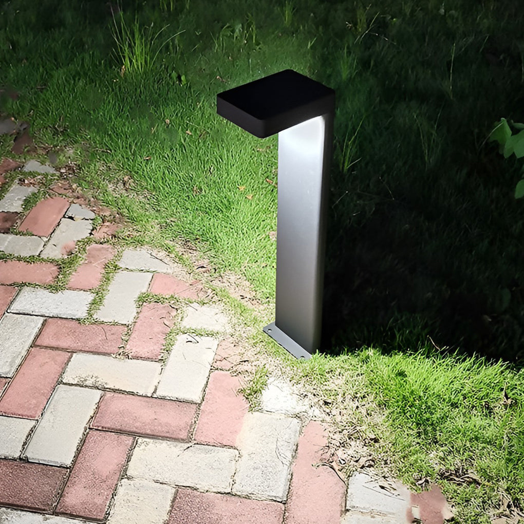 WINDSOR SOLAR GLOW PATH LIGHTS WITH AUTOMATIC DUSK-TO-DAWN SENSOR, CONTEMPORARY LED LANDSCAPE ILLUMINATION