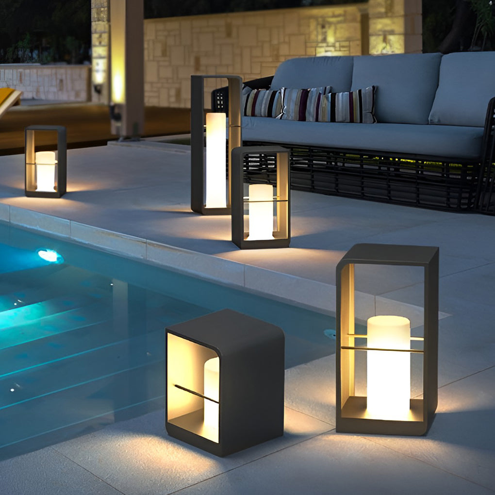 WINCHESTER RECTANGULAR AQUA-LUXE SOLAR LANTERN