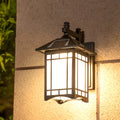 WINTHORPE VINTAGE SOLAR WALL LANTERN WITH REMOTE CONTROL