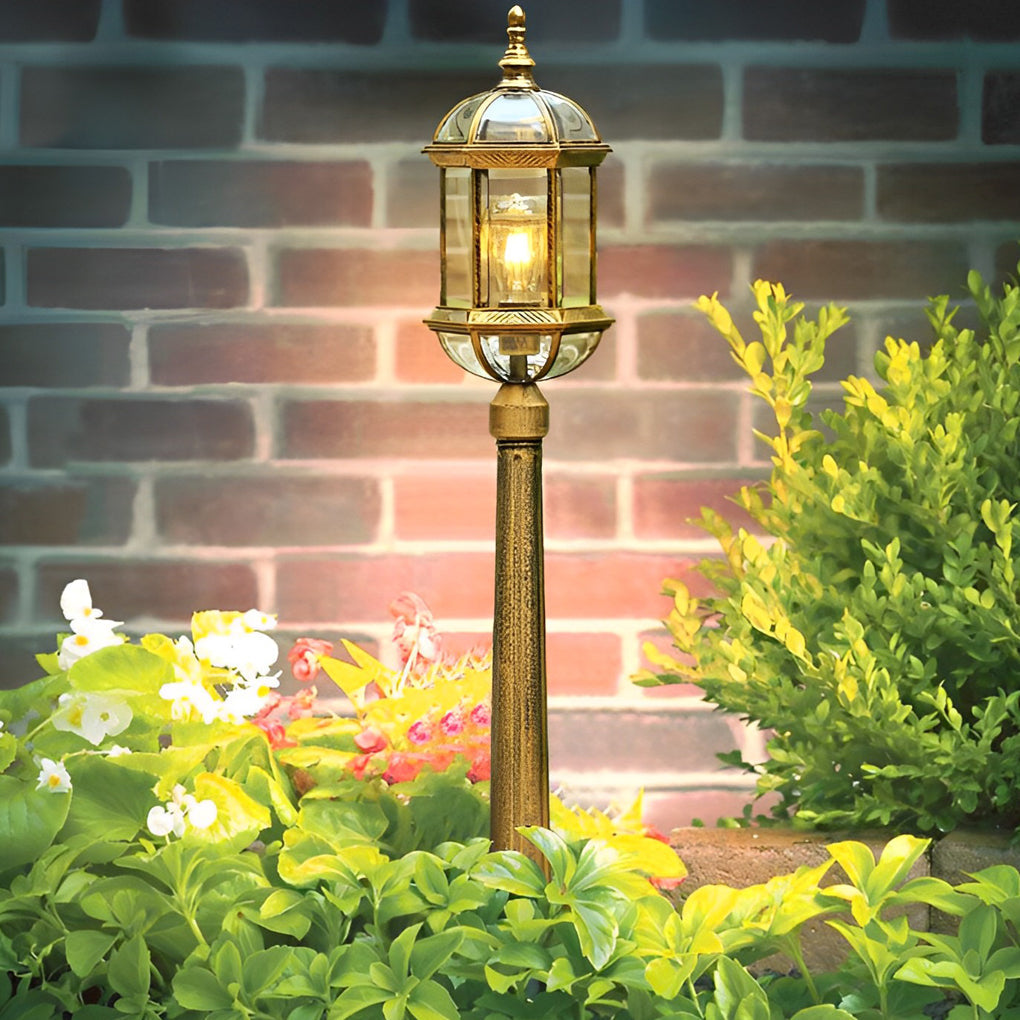 BRAMBLETON GILDED PATHWAY ILLUMINATOR - European-Inspired Outdoor Lawn Beacon