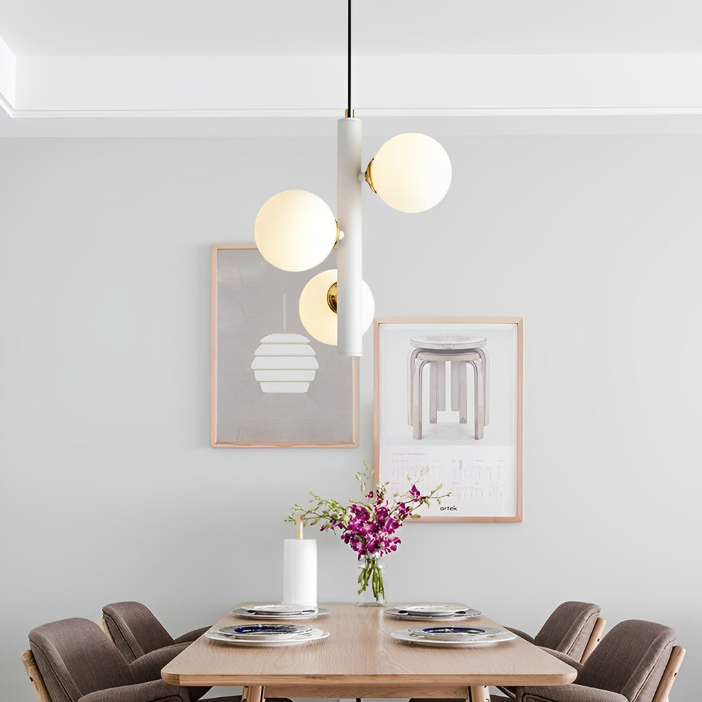 WINTHROP TRIO GLASS ORB CHANDELIER