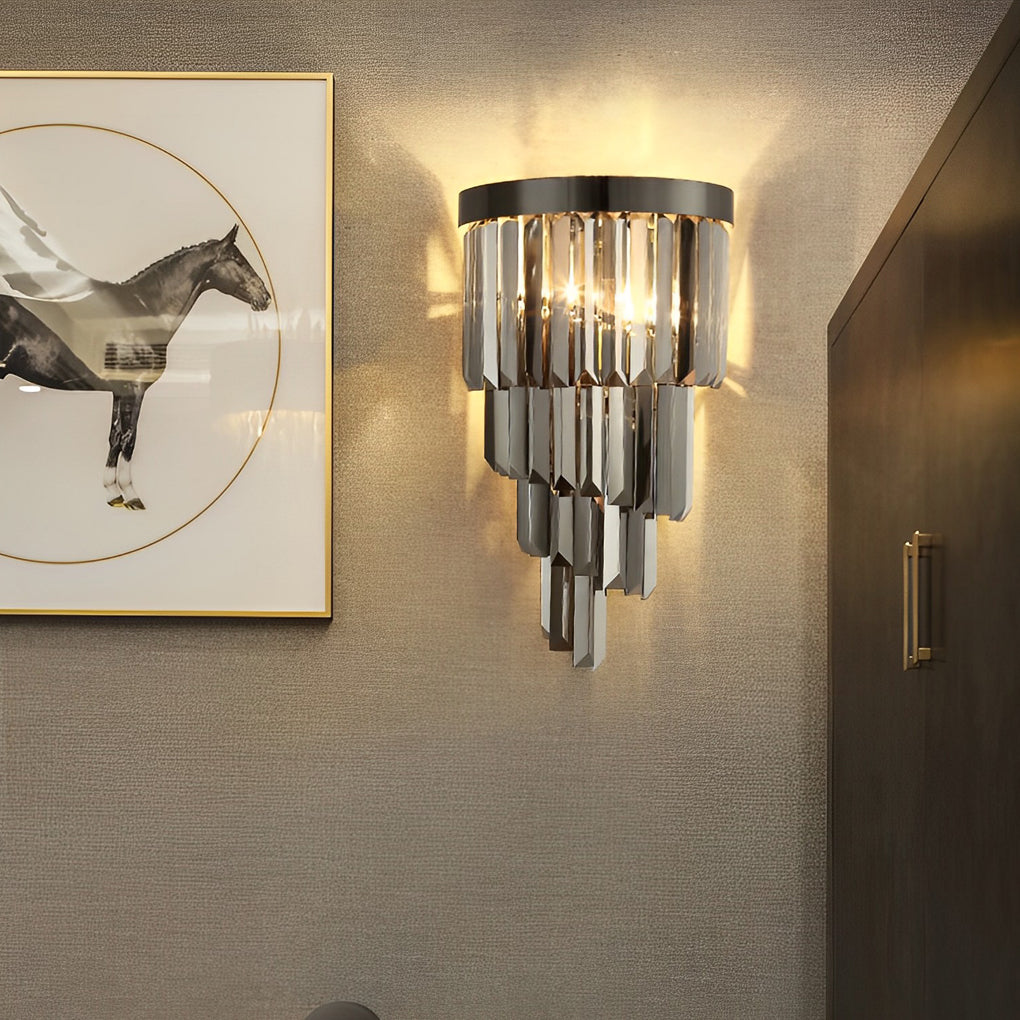 ALDERSON CRYSTAL TRIAD DIMMING WALL SCONCE