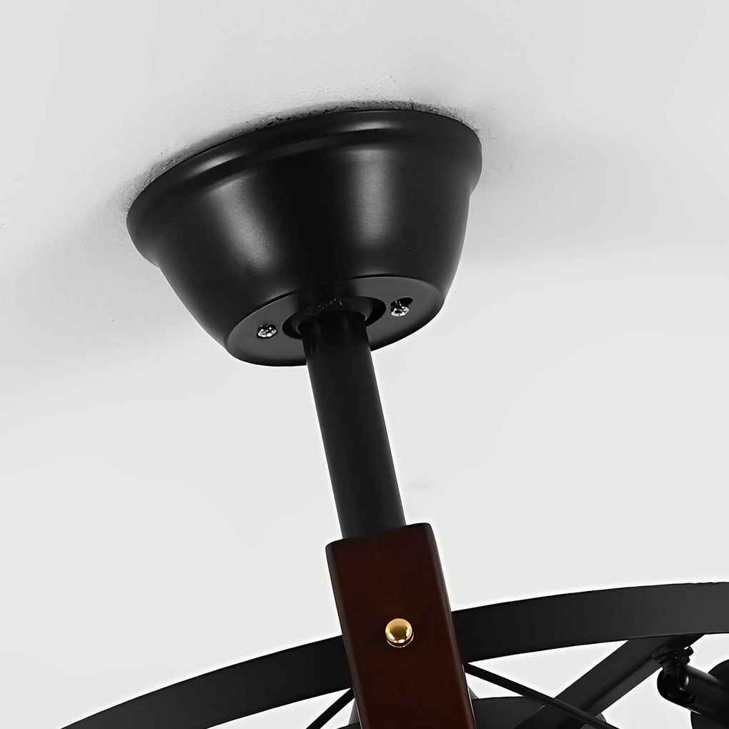 WINTERBOURNE METAL BLADELESS CEILING FAN WITH CHANDELIER