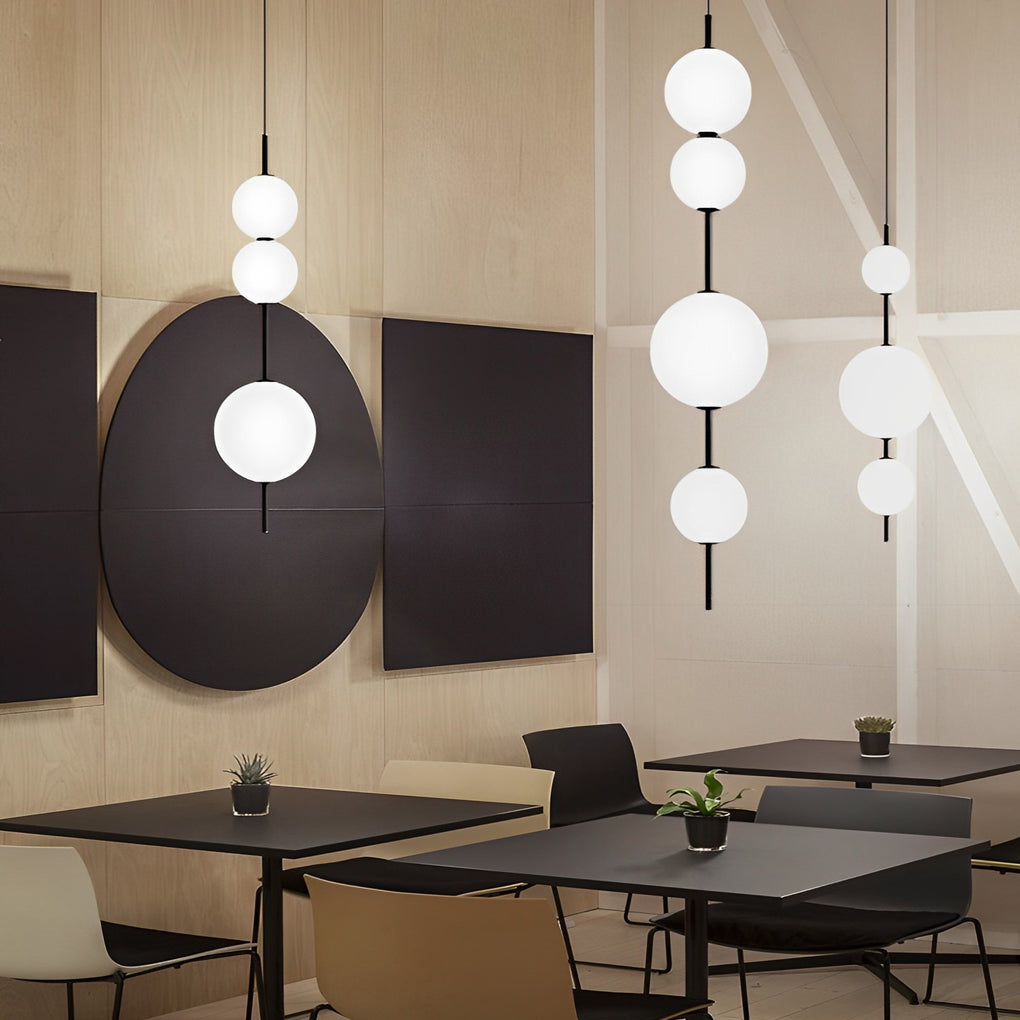 WINTHORPE BUBBLE GLASS PENDANT LIGHTING WITH IRON FRAME
