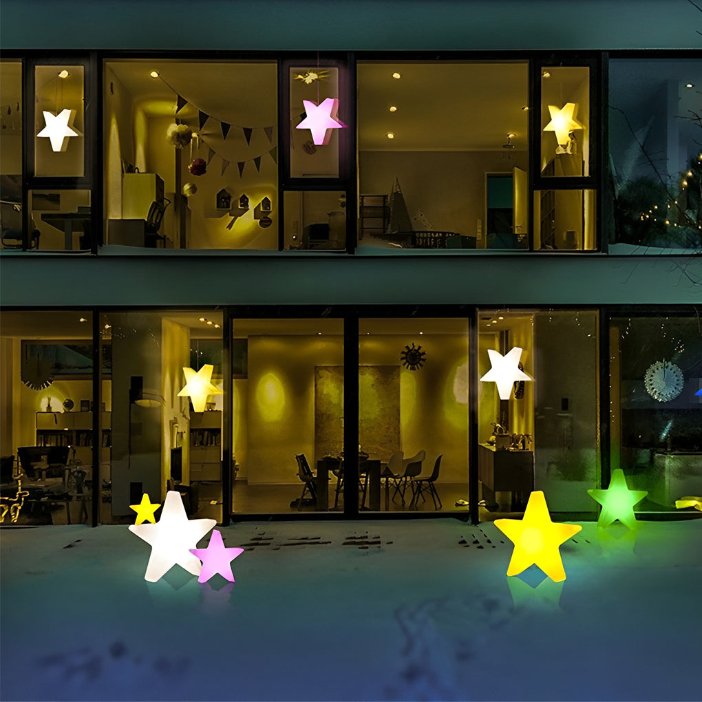 CHARLESTON TWINKLING STAR LED ORNAMENT LIGHTS WITH USB RECHARGE