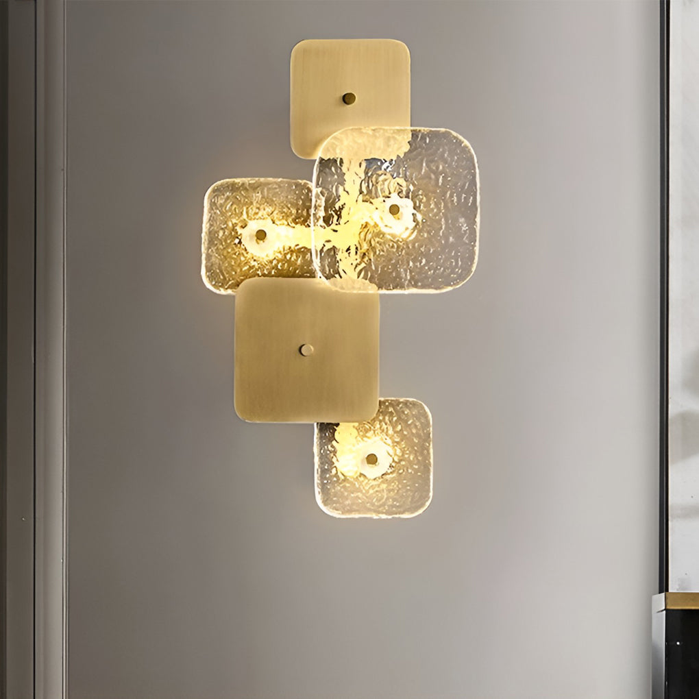 WINTHROP COPPER-FRAMED GLASS SQUARE WALL LIGHT
