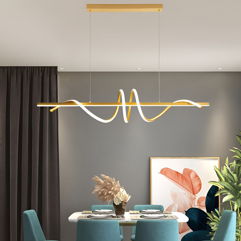 1. "WINSLOW WHISPERING LED HANGING LIGHT"  
   - Features smooth stepless dimming and a minimalist Nordic design, perfect for illuminating kitchen spaces with a warm glow.

2. "BRAMBLETON RADIANCE CEILING CHANDELIER"  
   - Showcases a unique blend of mod