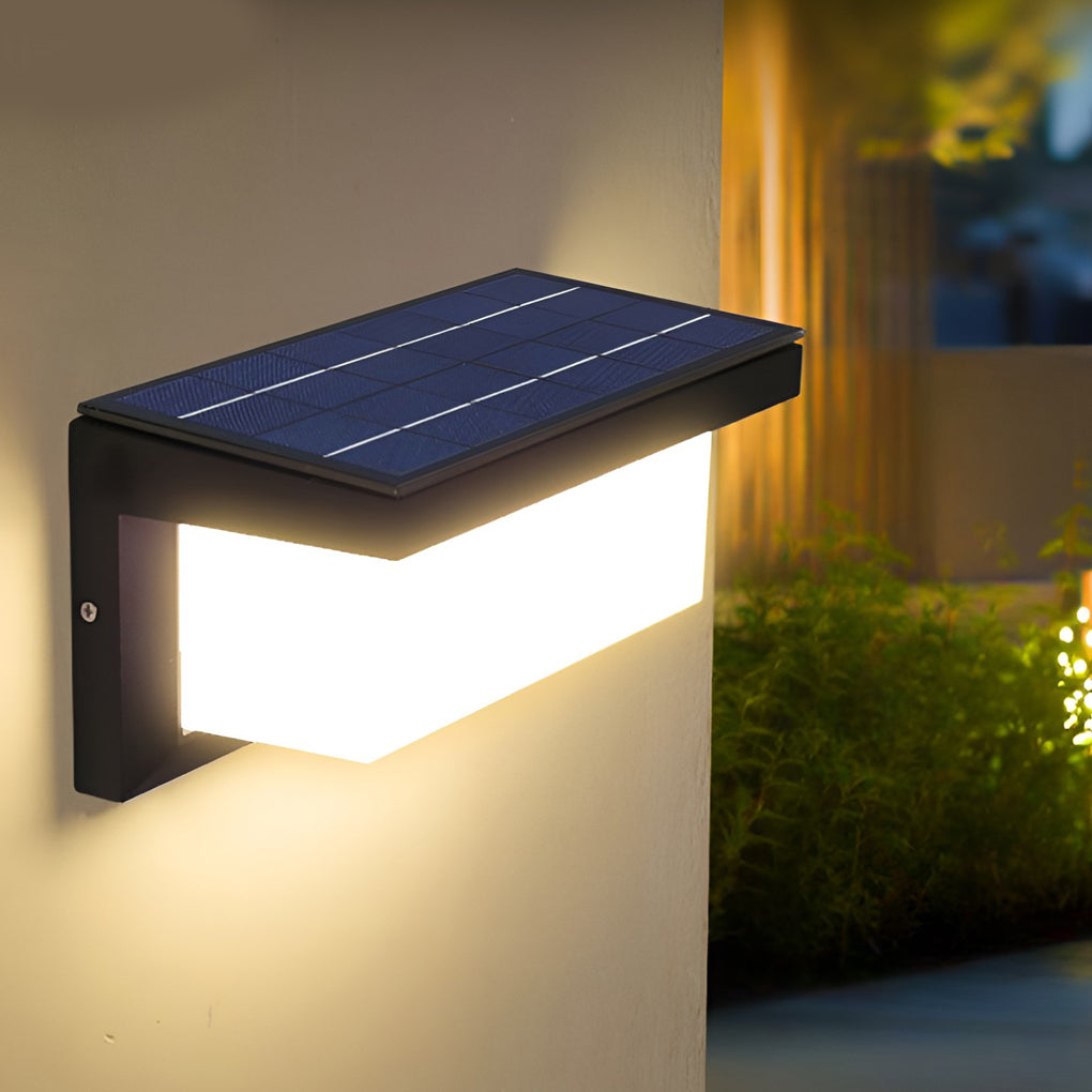 WHITBY RECTANGULAR SOLAR SCONCE WITH LIGHT SENSOR
