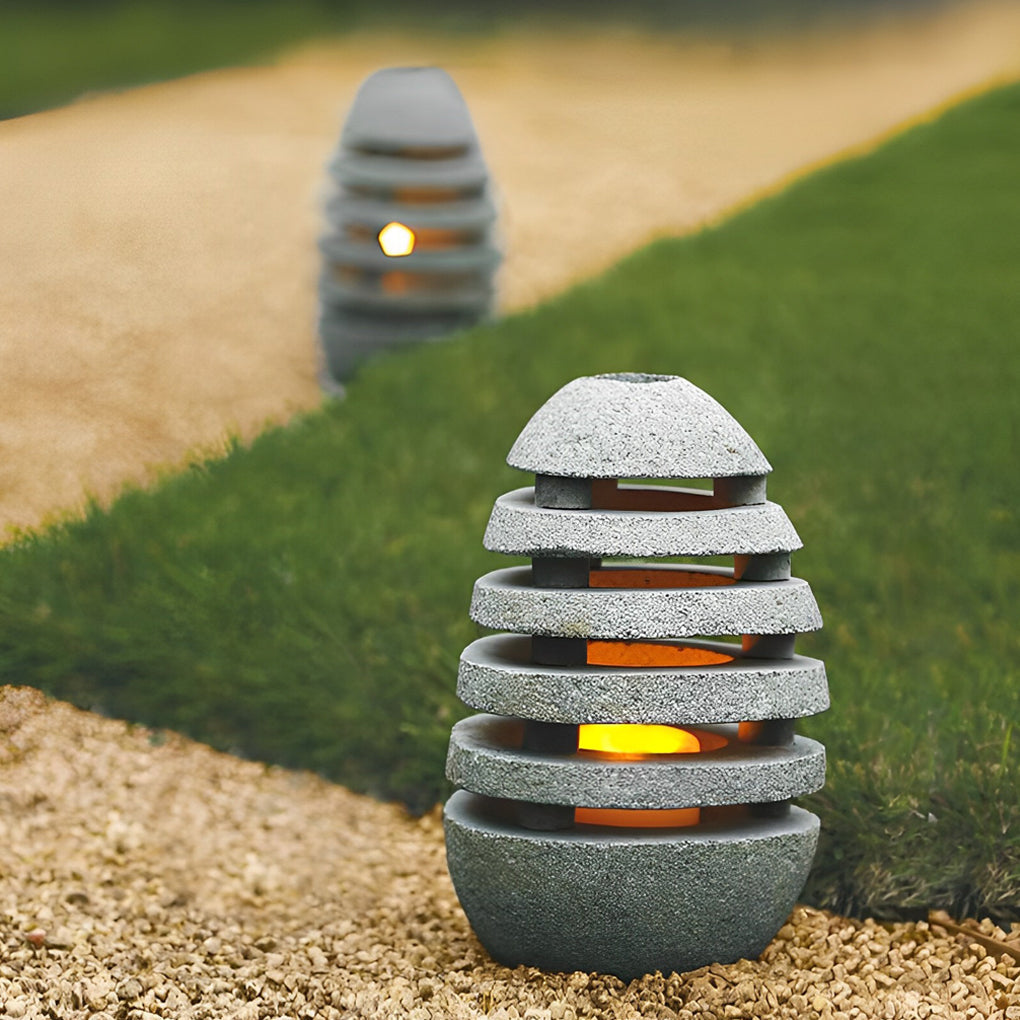 WINTHROP RAINBOW RESIN GARDEN ORB LIGHT, WATER-RESISTANT MODERN OUTDOOR ILLUMINATION