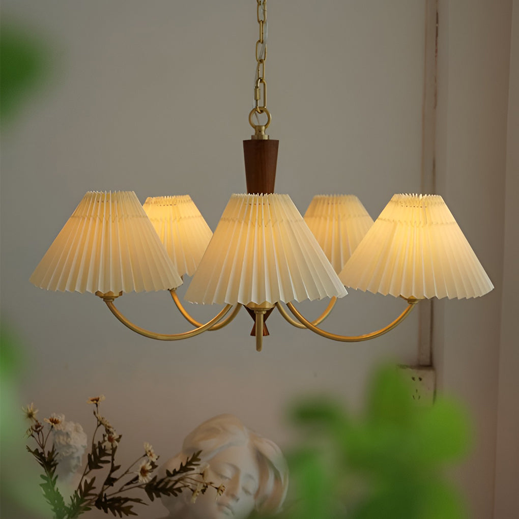 BRAMBLETON TRIPLE GATHERED LAMP SHADE CHANDELIER WITH 12W LED