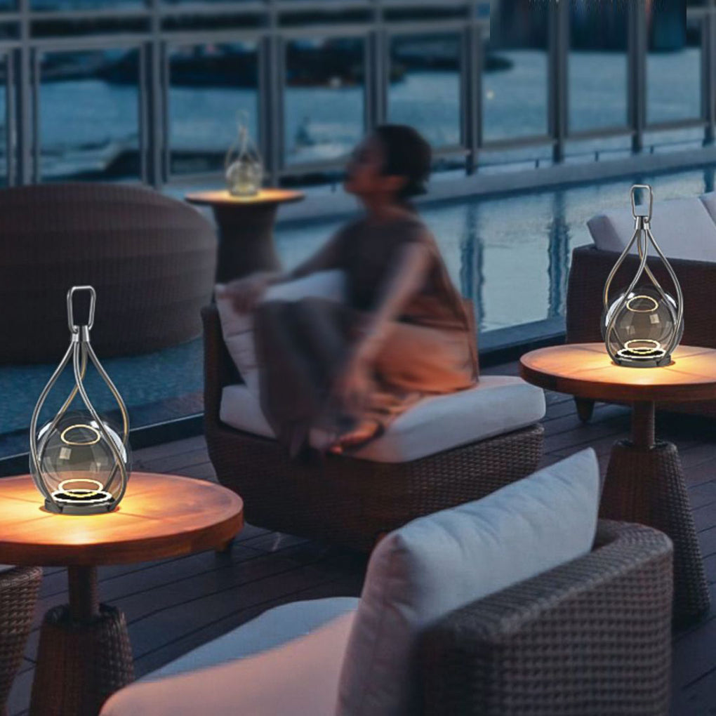 WILLOUGHBY METAL ORB NIGHT LANTERN - Waterproof, USB Rechargeable, Portable Illumination"
  
2. "HENLEY STEEL GLOBE NIGHTLIGHT - Compact, Rechargeable, Weather-Resistant Design"

3. "CHARLESTON BRASS TWILIGHT GLOW - USB Rechargeable, Waterproof, Portable