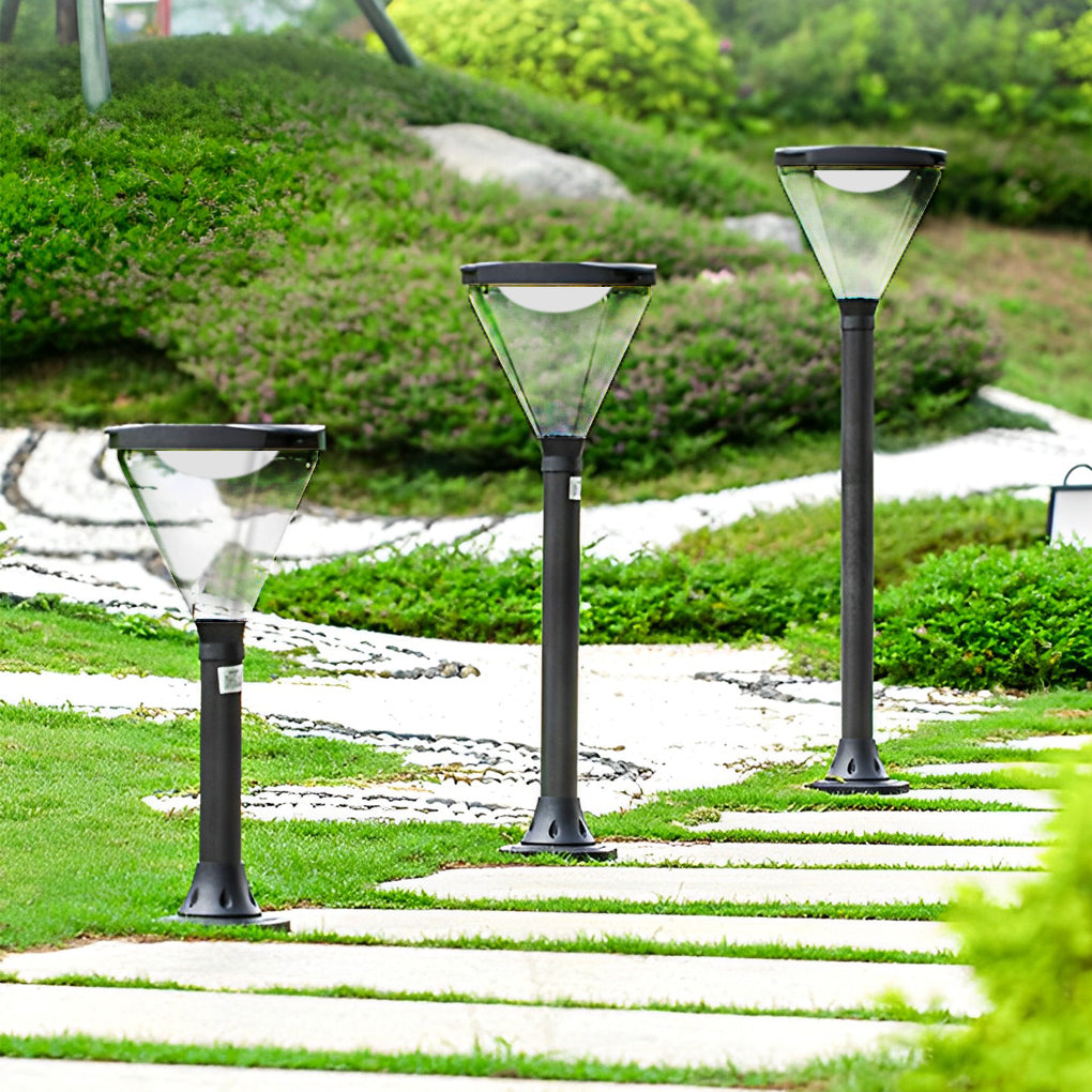 STANFORD BLACK SOLAR GARDEN LANTERN WITH SMART LIGHTING ADAPTATION
