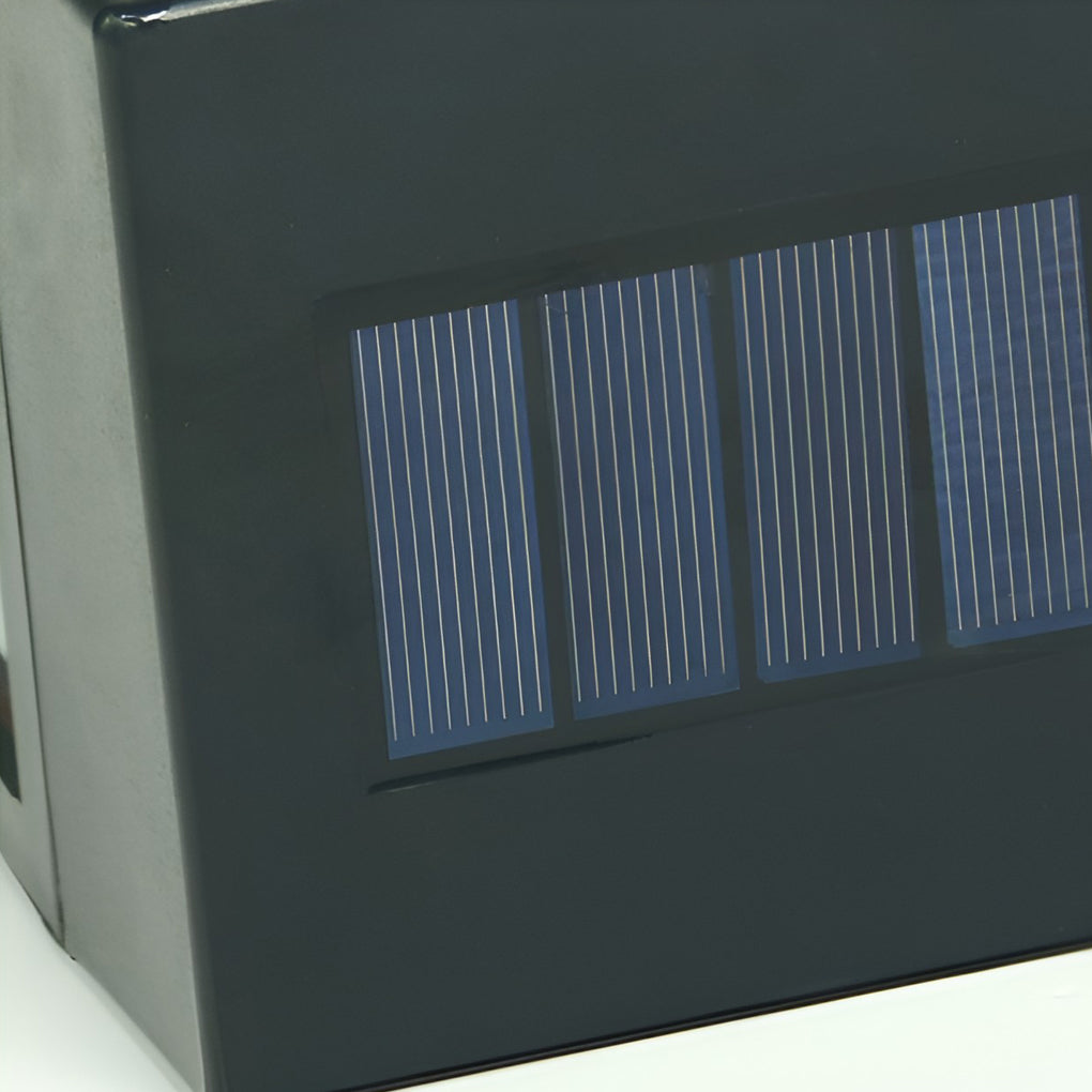 WINTHORPE RECTANGULAR SOLAR-POWERED GLASS WALL LANTERN