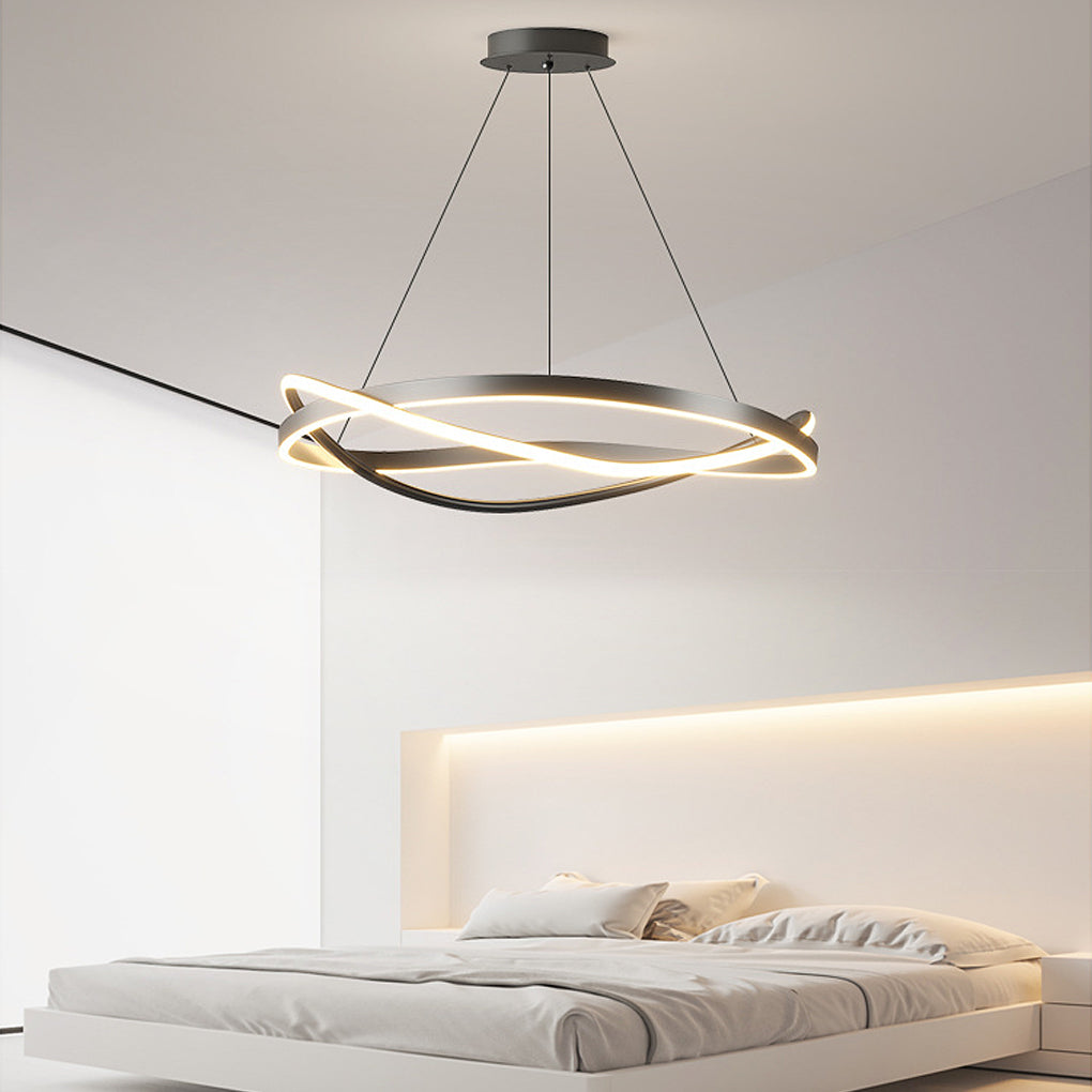 WHITBY CIRCULAR DIMMER CHANDELIER WITH THREE LIGHT SETTINGS