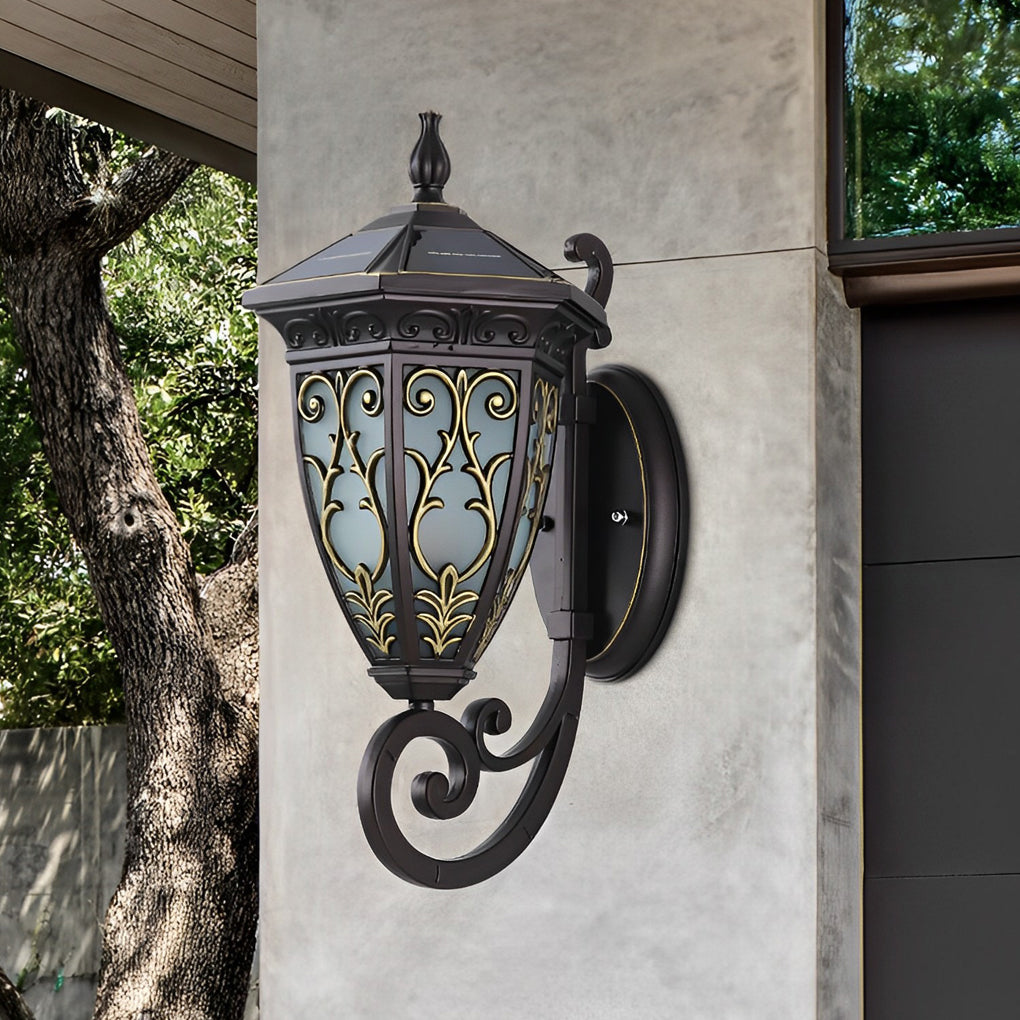 CHARLESTON PETAL EMBELLISHED SOLAR WALL ILLUMINATOR